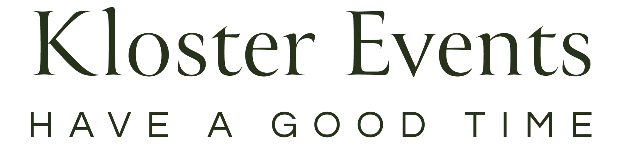 kloster events logo dunkelgruen nurschrift