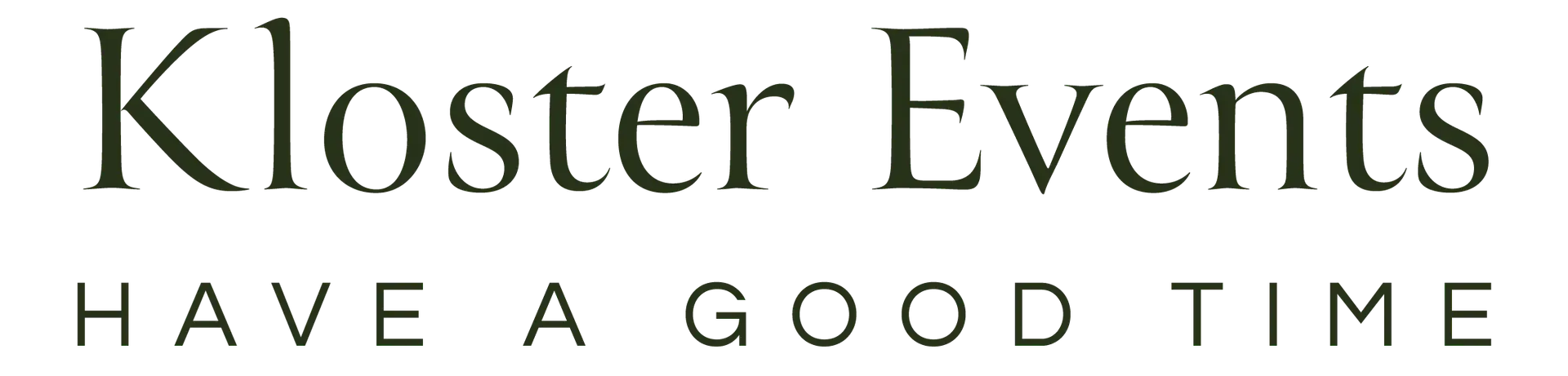 kloster events logo dunkelgruen nurschrift